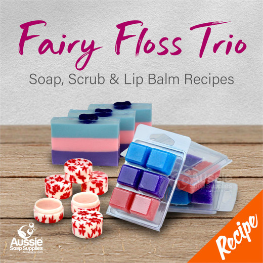 Fairy Floss Trio, Soap, Scrub & Lip Balm