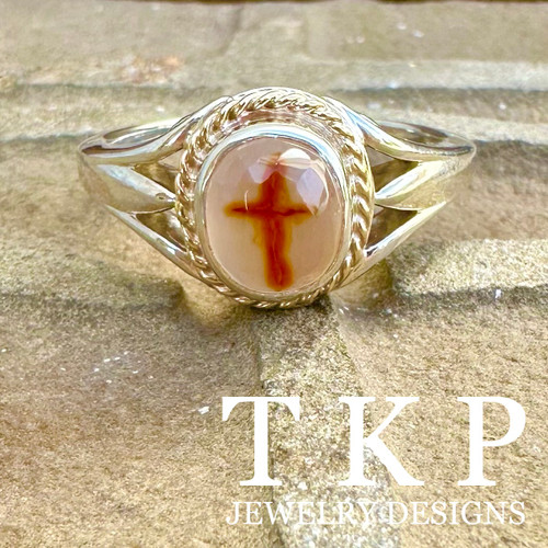 CROSS AGATE RING (CAR14K9252722)