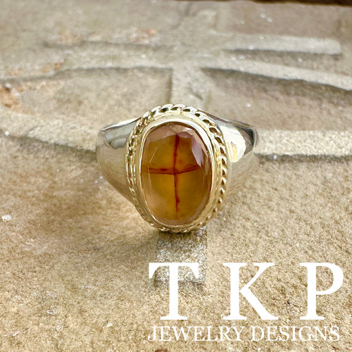 CROSS AGATE RING (CAR14K925225)