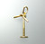 Wind Turbine Pendant/Charm in Gold-Plated Sterling Silver