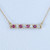 PINK TOURMALINE AND DIAMOND BAR NECKLACE