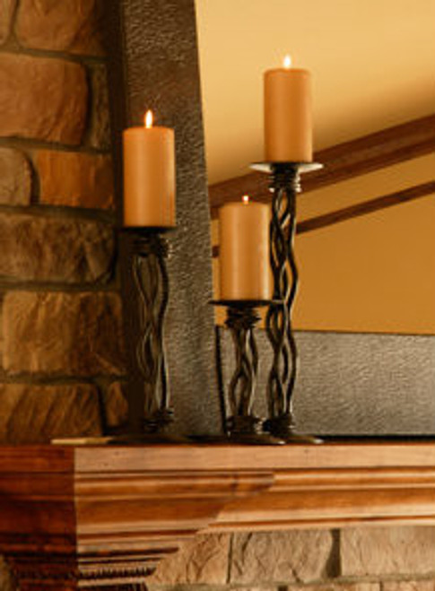 Urban Forge Black River Iron Renaissance Single Candle Holder 