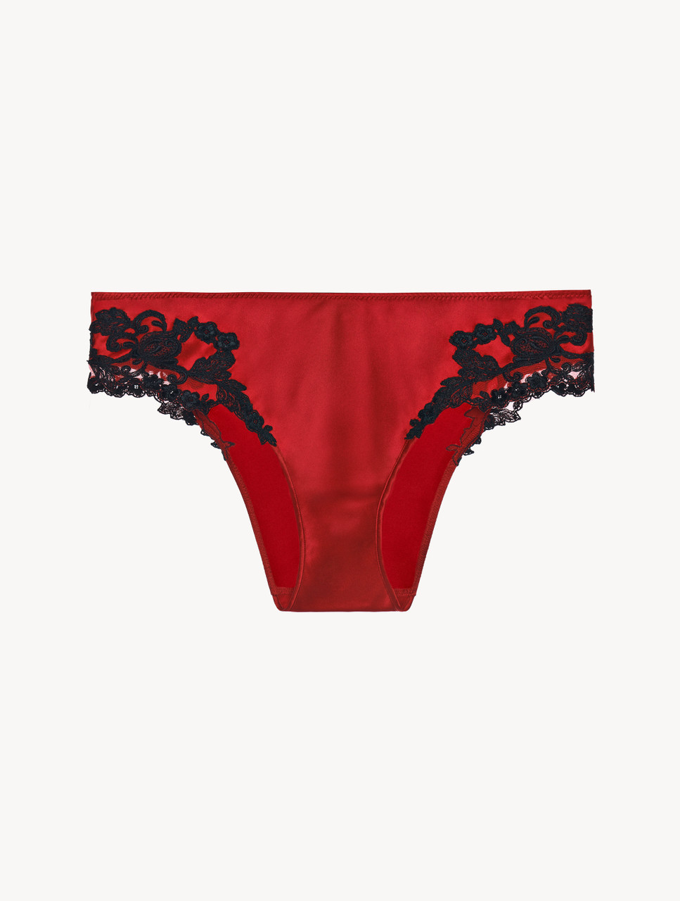 レッド フラスタリオ刺繍 シルク ミディアムショーツ｜La Perla