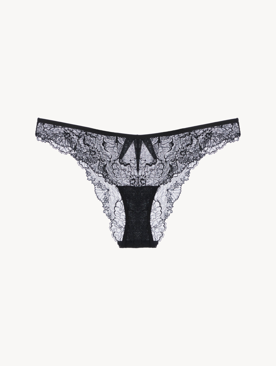 ブラック リバーレース ブラジリアンショーツ｜La Perla - ラペルラ
