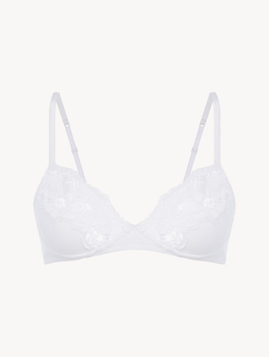 ホワイト コットン ノンワイヤーブラ | La Perla （ラペルラ）