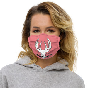 Premium face mask pink w/ white logo Premium face mask pink w/ white logo