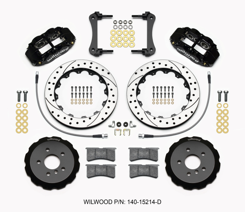 Wilwood Narrow Superlite 6R Front Hat Kit 12.88in Drilled 2014-2015 Mini Cooper w/Lines - 140-15214-D