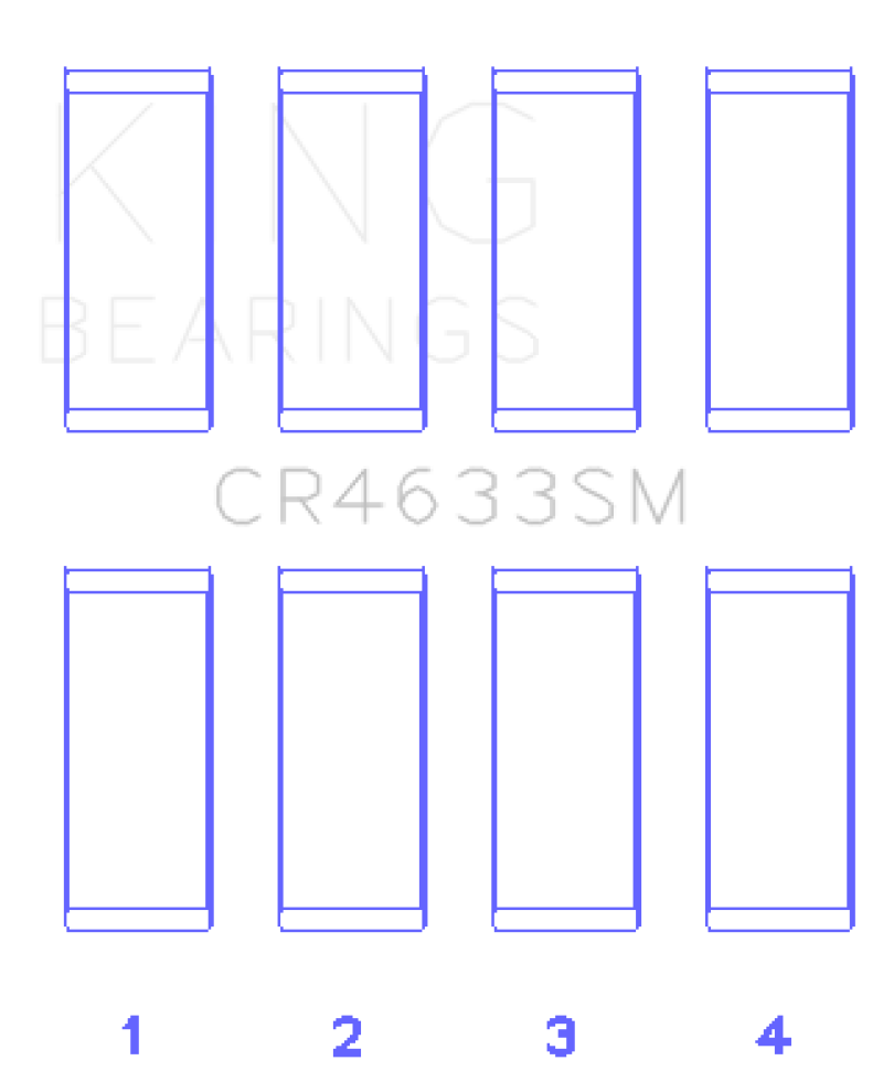 King 07-12 Mini Cooper N14B16C (Size +.5mm Undersize) Connecting Rod Bearing Set - CR4633SM0.5