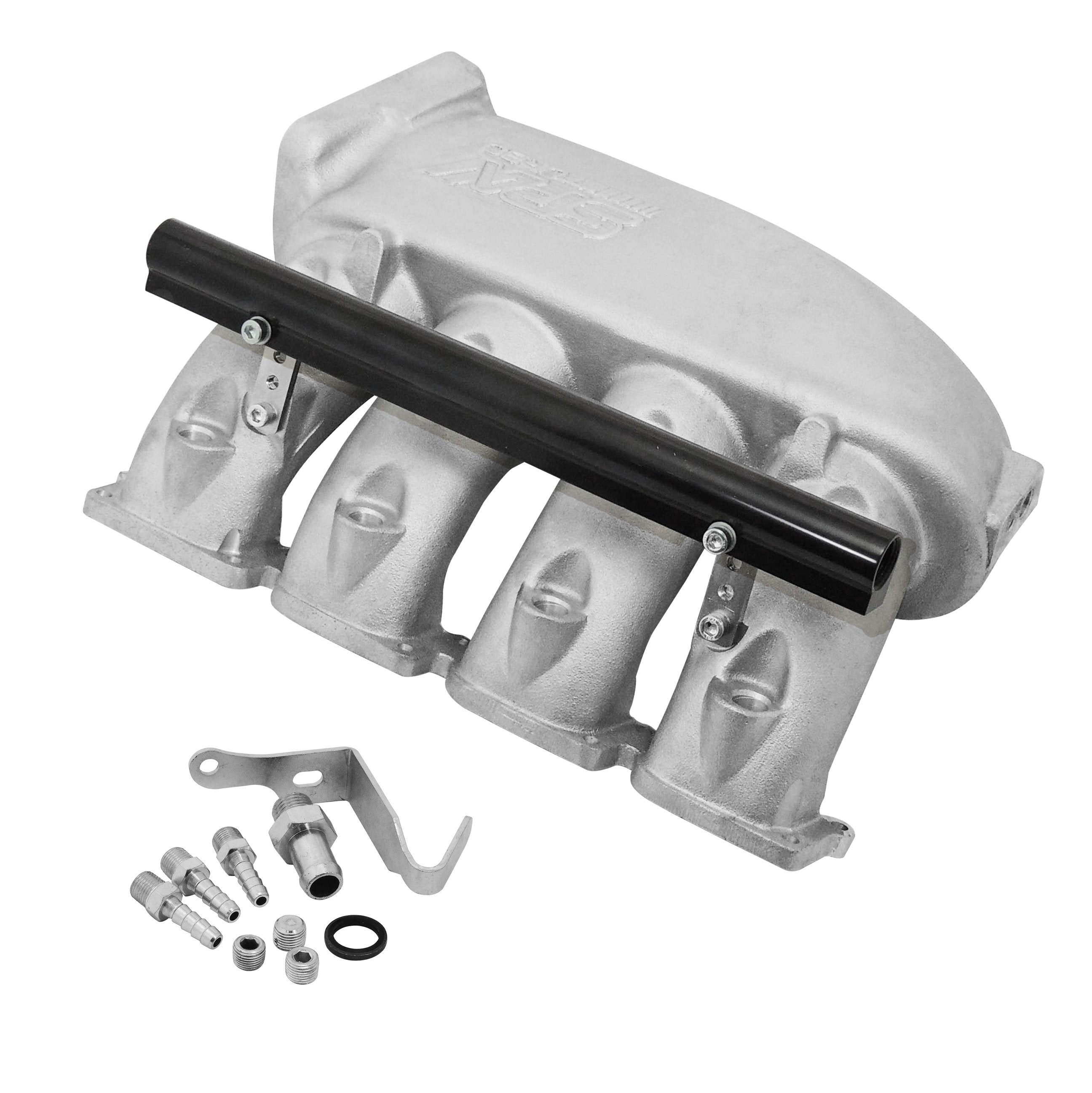 Cast Aluminum Intake Manifold for transverse VW/AUDI 1.8T with 4 injectors Fuel Rail Kit (left side OEM throttle)