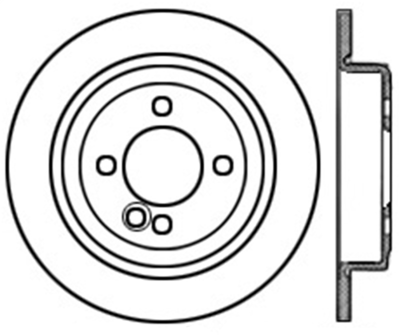 StopTech 07-09 Mini Cooper/Cooper S Slotted & Drilled Left Rear Rotor - 127.34094L