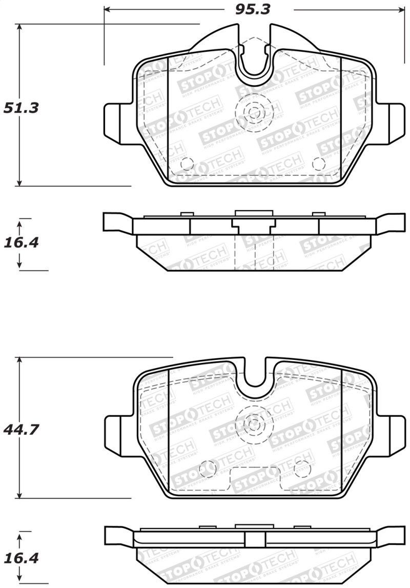 StopTech Street Brake Pads - 308.12260