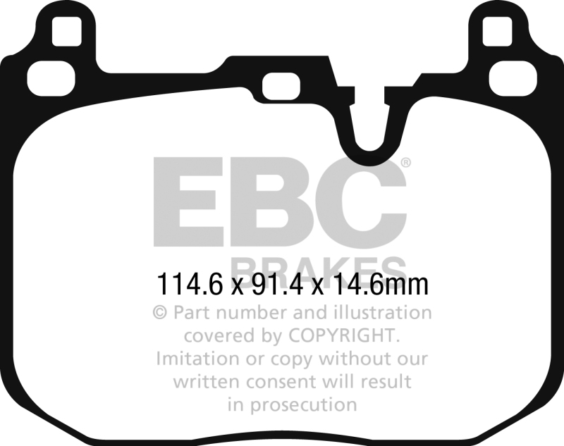 EBC 2015+ Mini Cooper John Cooper Works Yellowstuff Front Brake Pads - DP42271R