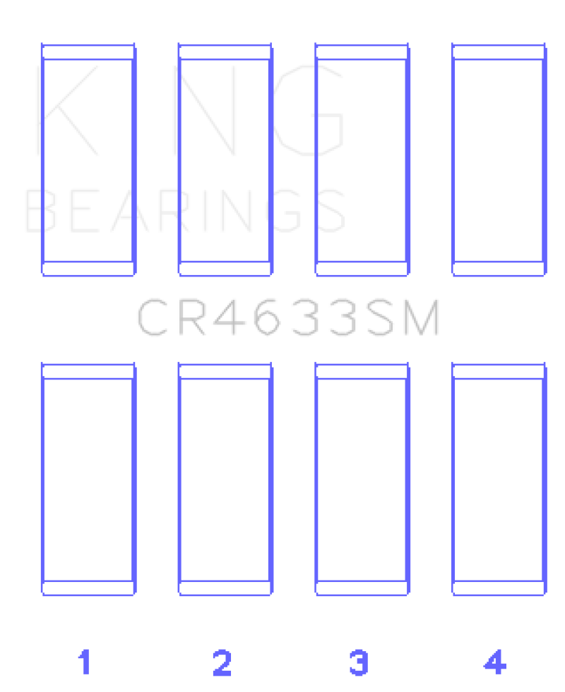 King 07-12 Mini Cooper N14B16C (Size +.3mm Undersize) Connecting Rod Bearing Set - CR4633SM0.3