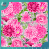 Pink Floral Patterned HTV Vinyl - Gray | Outdoor Adhesive Vinyl or Heat Transfer Vinyl | 523A