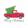 Vintage Christmas Truck - Dark DTF Transfer | xAc2