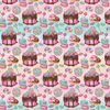 Cupcake Party Patterned HTV Vinyl - Ombre | Outdoor Adhesive Vinyl or Heat Transfer Vinyl | 088A