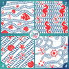 Nautical Patterned HTV Vinyl | Outdoor Adhesive Vinyl or Heat Transfer Vinyl | 738A