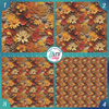 3D Fall Floral Patterned Printed Vinyl, HTV or Sublimation Sheets | 945C
