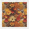 3D Fall Floral Patterned Printed Vinyl, HTV or Sublimation Sheets | 945C