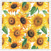 Watercolor Sunflowers Printed Pattern Vinyl, HTV or Sublimation Sheets | 966B