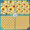 Watercolor Sunflowers Printed Pattern Vinyl, HTV or Sublimation Sheets | 970A