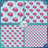 Pink Drip Lips Printed Pattern Vinyl, HTV or Sublimation Sheets | 972B