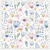 Watercolor Spring Floral Printed Pattern Vinyl, HTV or Sublimation Sheets |  987D