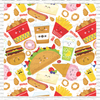 Junk Food Printed Pattern Vinyl, HTV or Sublimation Sheets | 994B