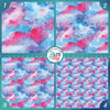 Pink & Blue Watercolor Printed Pattern Vinyl, HTV or Sublimation Sheets | 1036B