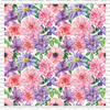 Purple and Pink Spring Floral Printed Pattern Vinyl, HTV or Sublimation Sheets |  1035B