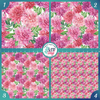 Pink Spring Floral Printed Pattern Vinyl, HTV or Sublimation Sheets |   1043C
