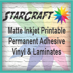 StarCraft Inkjet Printable Matte Permanent Adhesive Vinyl 10 Sheet Pack