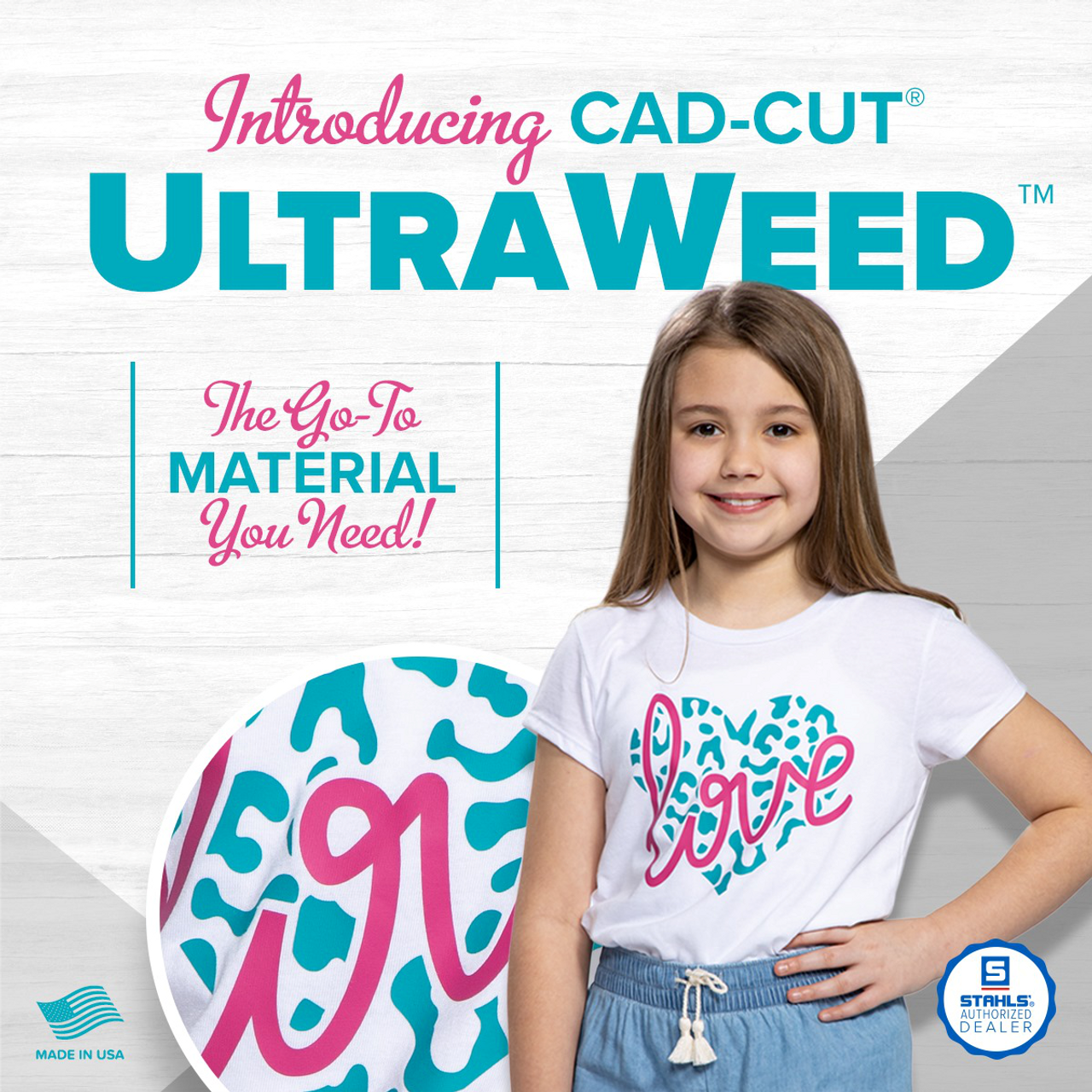 Bahama Blue Heat Transfer Vinyl, Stahls' CAD-CUT® UltraWeed - 1 Yard Bahama Blue  HTV - VIP Vinyl Supply