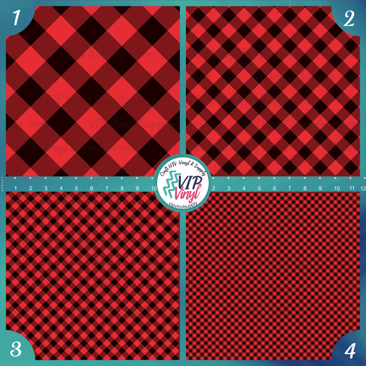 Red and Black Plaid Patterned HTV Vinyl, Outdoor Adhesive Vinyl or Heat  Transfer Vinyl