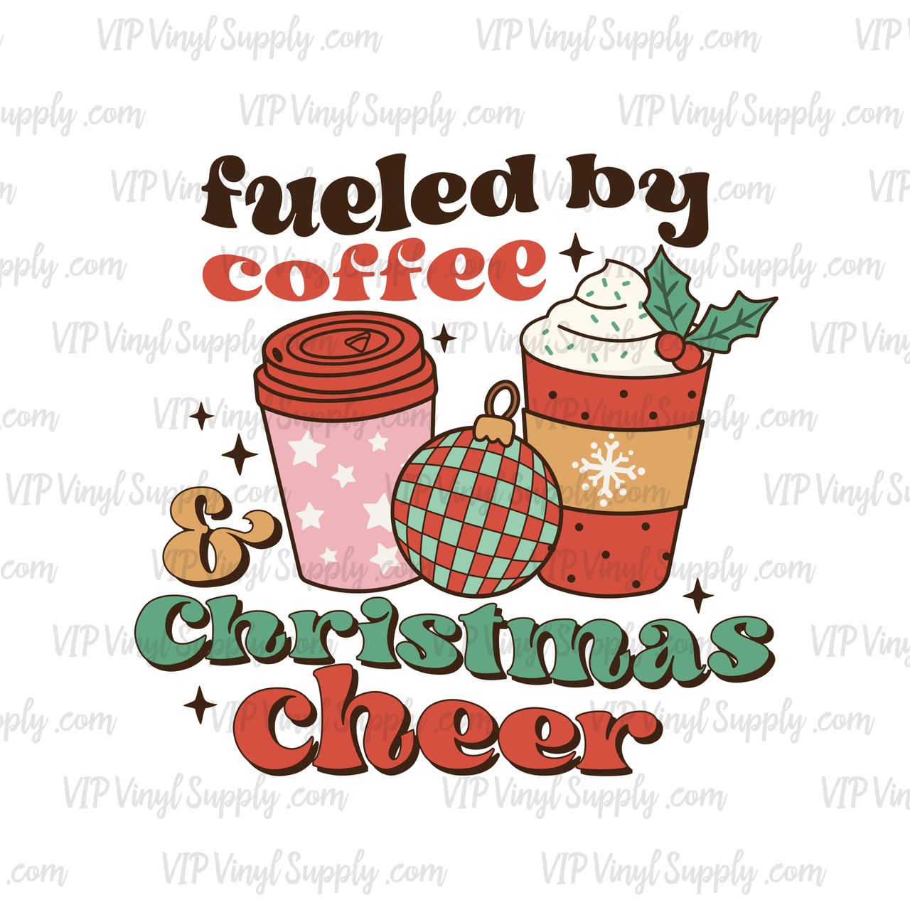 Latte Christmas Coffee DTF Transfer  Ready to press T-Shirt transfer – DTF  Transfer - xM2 - VIP Vinyl Supply