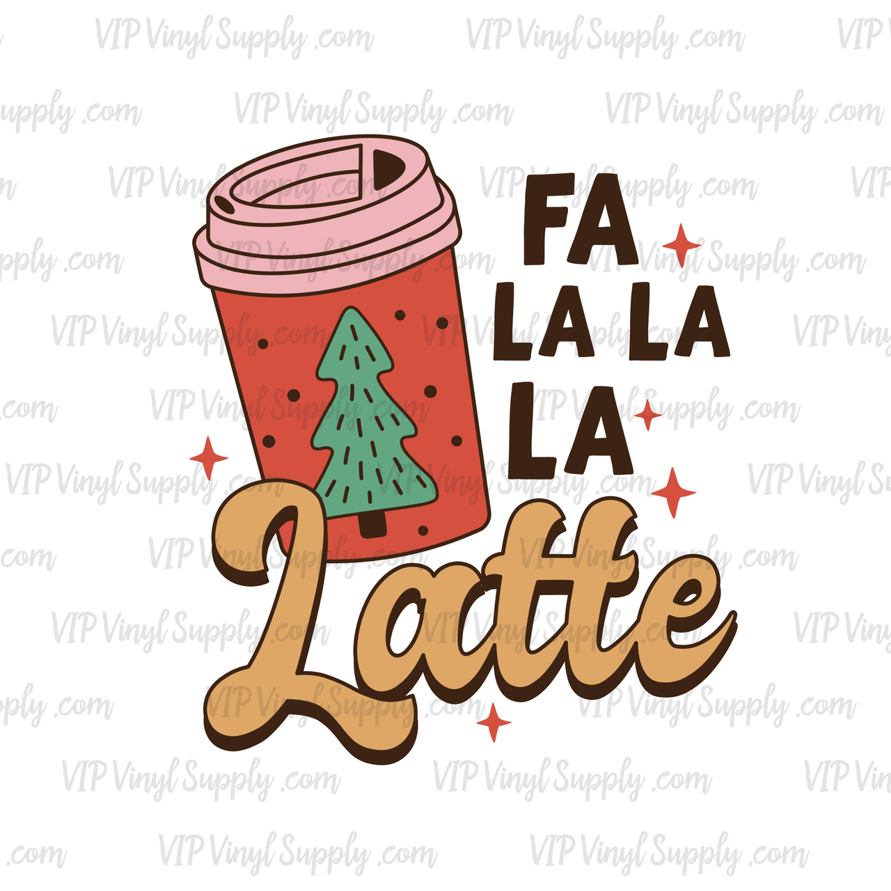 Latte Christmas Coffee DTF Transfer  Ready to press T-Shirt transfer – DTF  Transfer - xM2 - VIP Vinyl Supply