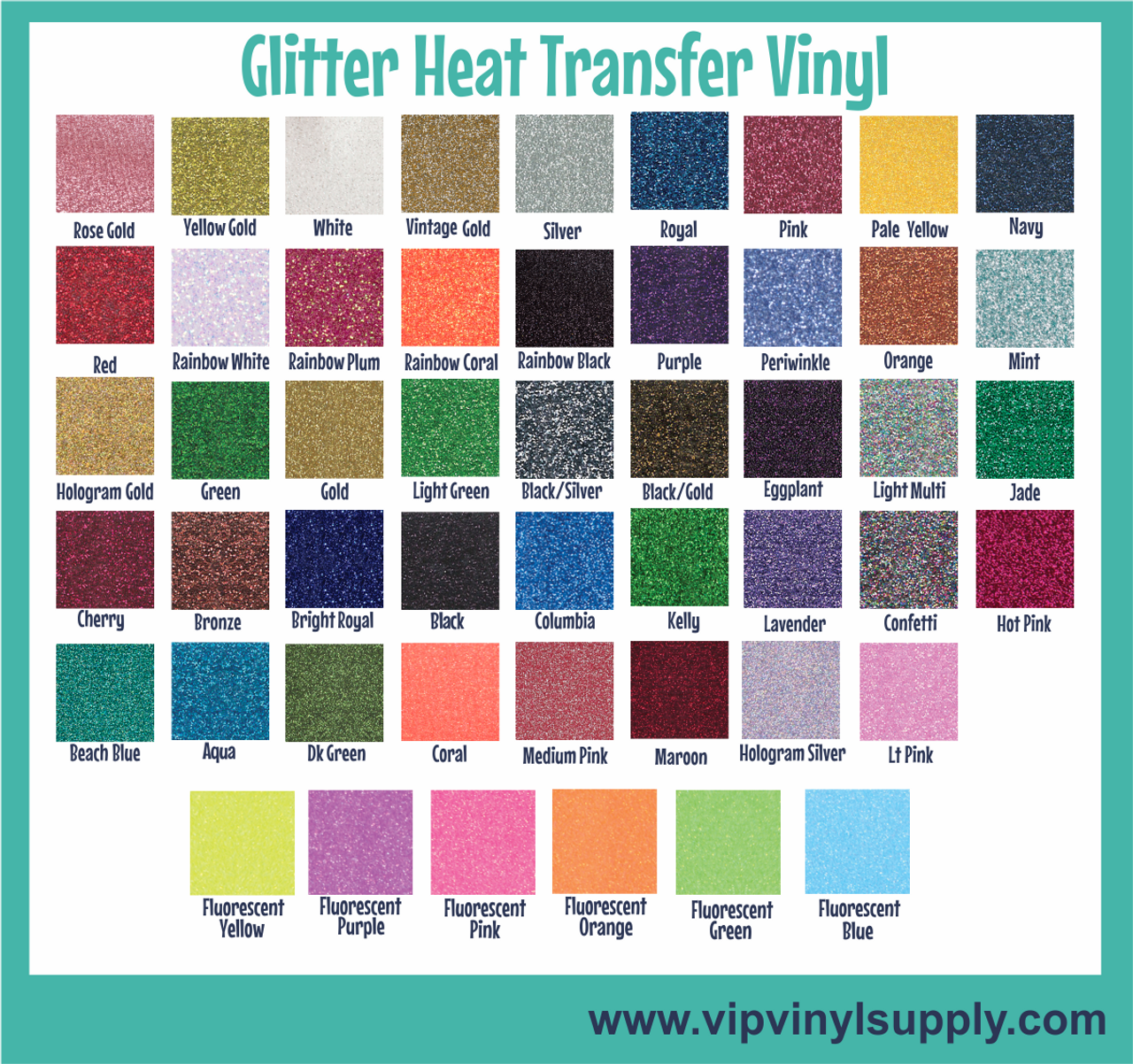 What Glitter Heat Transfer Vinyl will Look Good on White and Black