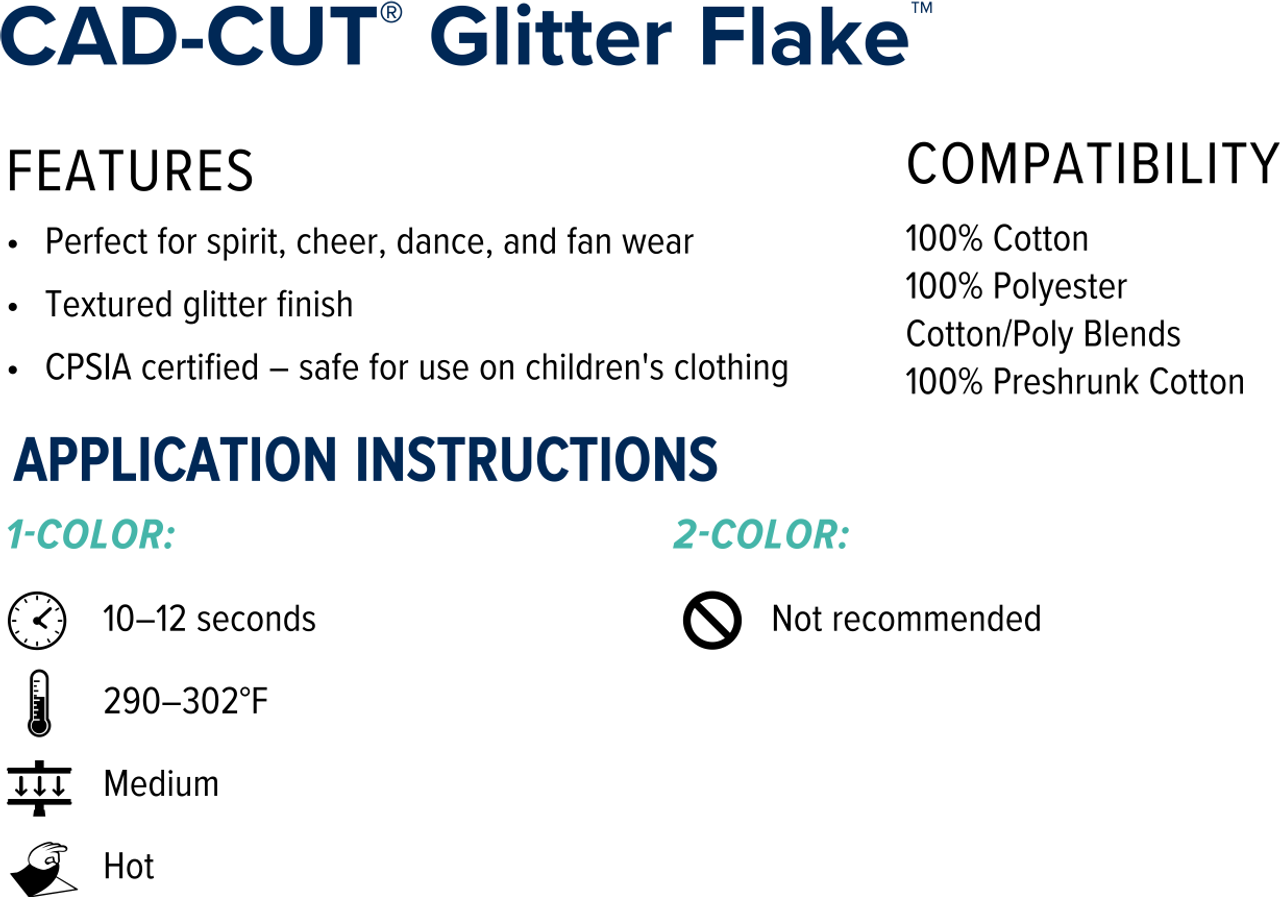 Teakwood Glitter HTV - 12 x 12 Stahls CAD-CUT® - Glitter Flake Heat  Transfer Vinyl - - VIP Vinyl Supply