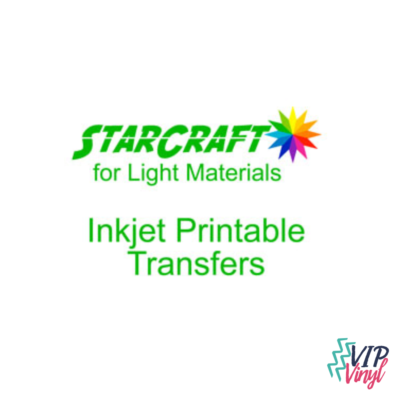 Starcraft Inkjet Transfer Paper for LIGHT Materials Pack of 10 Sheets Use  With Your Home Inkjet Printer 8 1/2 X 11 