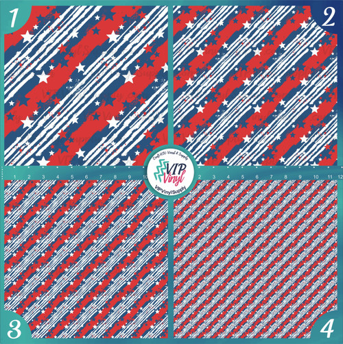 Red and Blue Stars & Stripes Vinyl | 270A