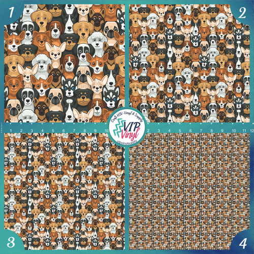 Dog Pattern HTV Vinyl | Vip Vinyl Supply