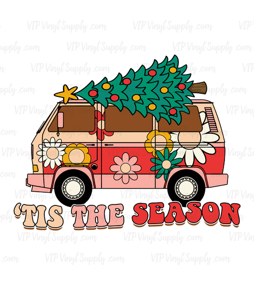 Tis the Season Retro Van Christmas DTF Transfer | xFe3