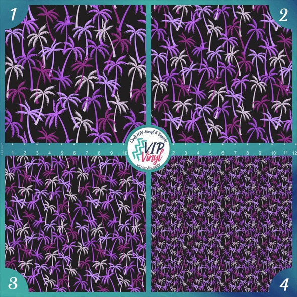 Purple Pattern Palm Tree Vinyl | 327A