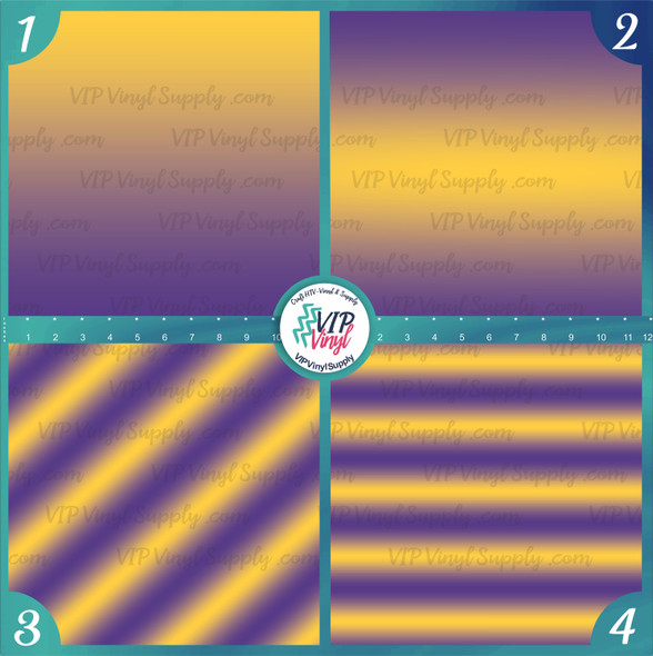 Yellow and Purple Ombre Vinyl |Outdoor Adhesive Vinyl or Heat Transfer Vinyl | 269A
