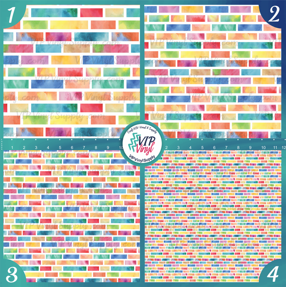 Patterned Vinyl, Rainbow stripe craft vinyl sheet - HTV or Adhesive Vinyl -  small stripe pattern HTV166