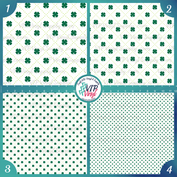 St. Patrick's Day Daisy Pattern Vinyl - Light | Outdoor Adhesive Vinyl or  Heat Transfer Vinyl | 510B