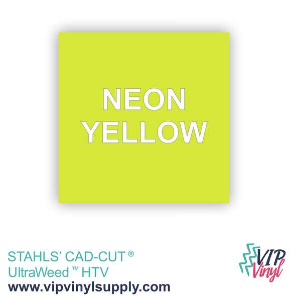 Neon Yellow Heat Transfer Vinyl, Stahls’ CAD-CUT® UltraWeed - 12" x 15" HTV