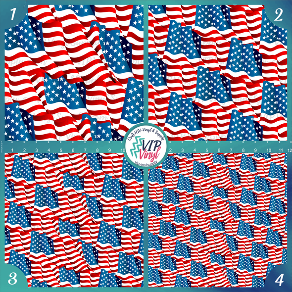 American Flag Patterned Vinyl & HTV