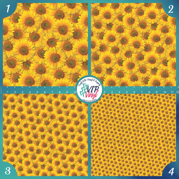 Sunflower Patterned Vinyl and HTV