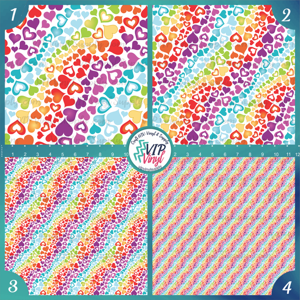 Rainbow 1102 Heat Transfer Vinyl HTV or Oracale 651 Outdoor Vinyl, Pattern  HTV, Printed HTV, Rainbow Pattern 